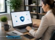 Profesional realizando formación continua online en seguros a través de Campus Asegurador.